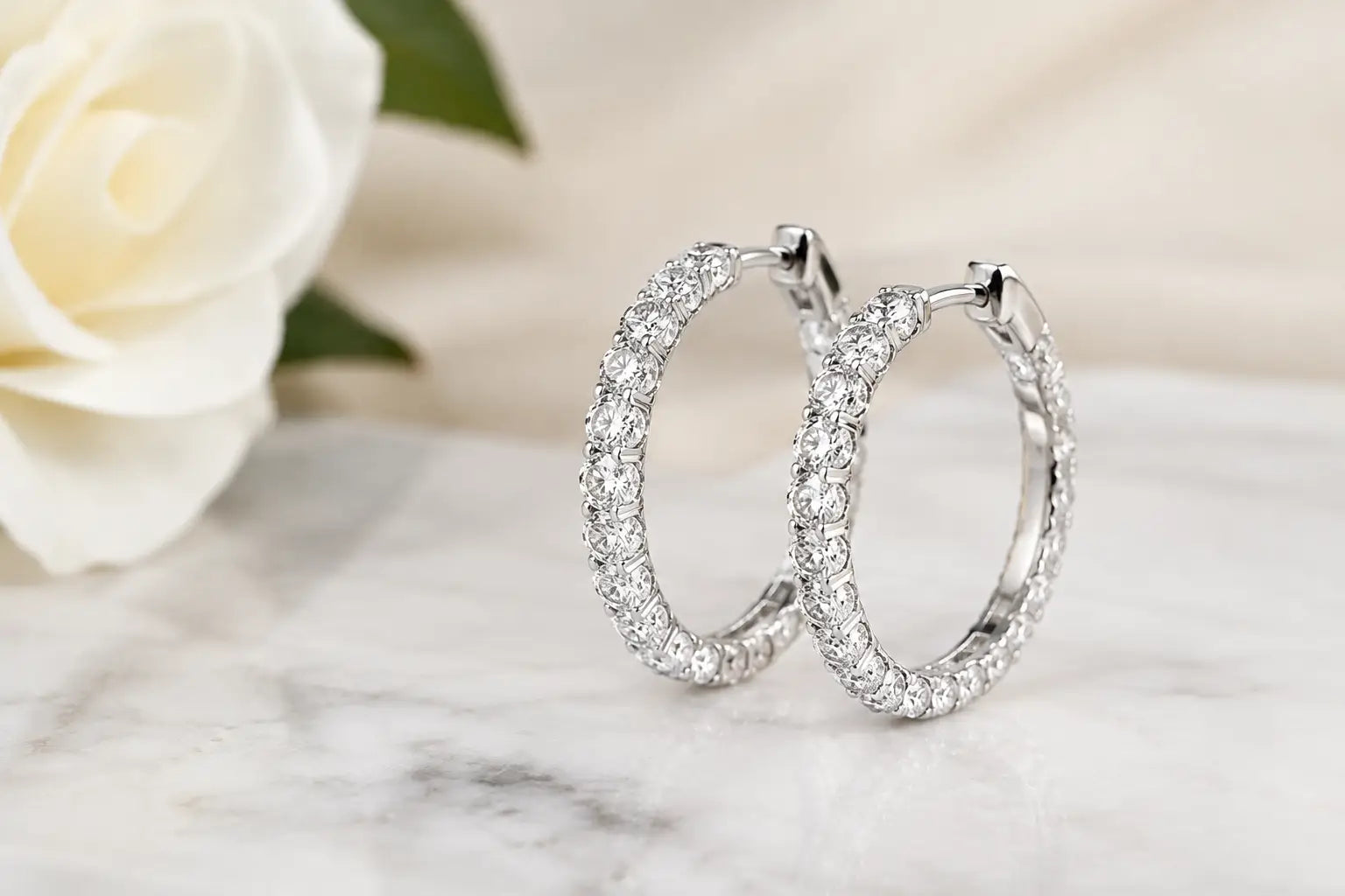 The Best Diamond Hoop Earrings to Wear Now