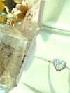 1.00ct Heart Shape Diamond Halo Ring in 18K Gold
