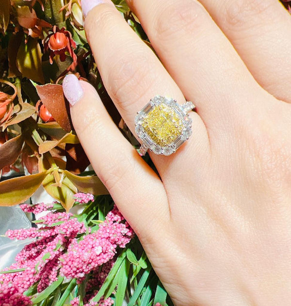 1.20ct GIA Fancy Yellow Diamond Ring