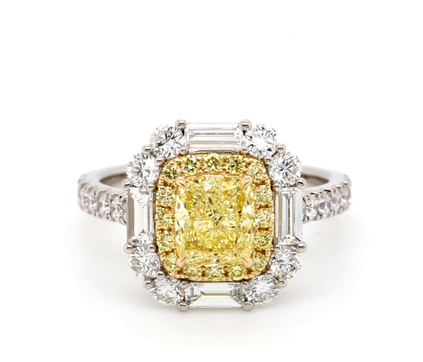 1.20ct GIA Fancy Yellow Diamond Ring