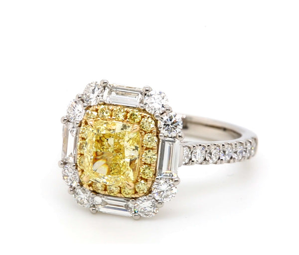 1.20ct GIA Fancy Yellow Diamond Ring
