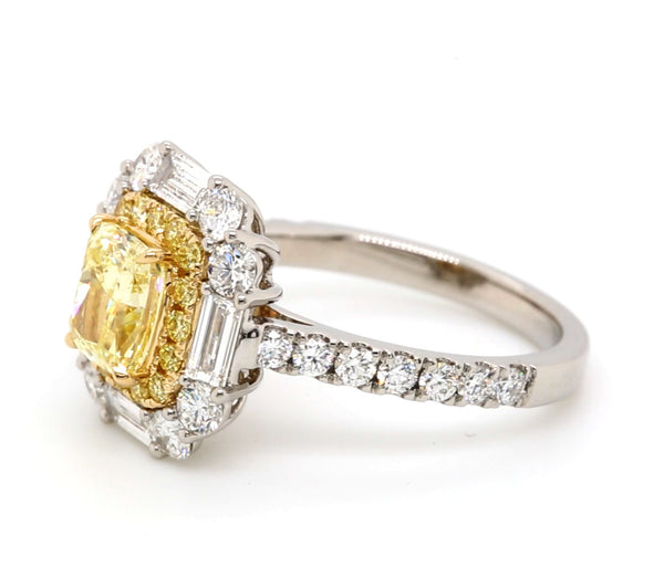 1.20ct GIA Fancy Yellow Diamond Ring