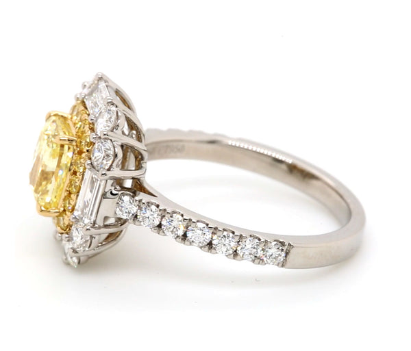 1.20ct GIA Fancy Yellow Diamond Ring