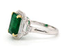 3.73ct Emerald Diamond Ring 18K White & Yellow Gold