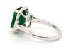 3.73ct Emerald Diamond Ring 18K White & Yellow Gold