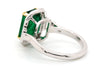 3.73ct Emerald Diamond Ring 18K White & Yellow Gold