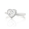 1.00ct Heart Shape Diamond Halo Ring in 18K Gold