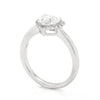 1.00ct Heart Shape Diamond Halo Ring in 18K Gold
