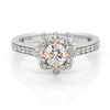 GIA Pink Diamond Floral Halo Ring 0.50ct - SOLD