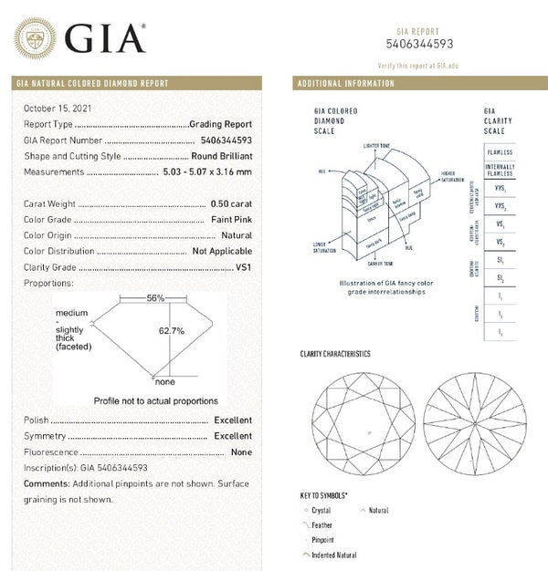 GIA Pink Diamond Floral Halo Ring 0.50ct - SOLD